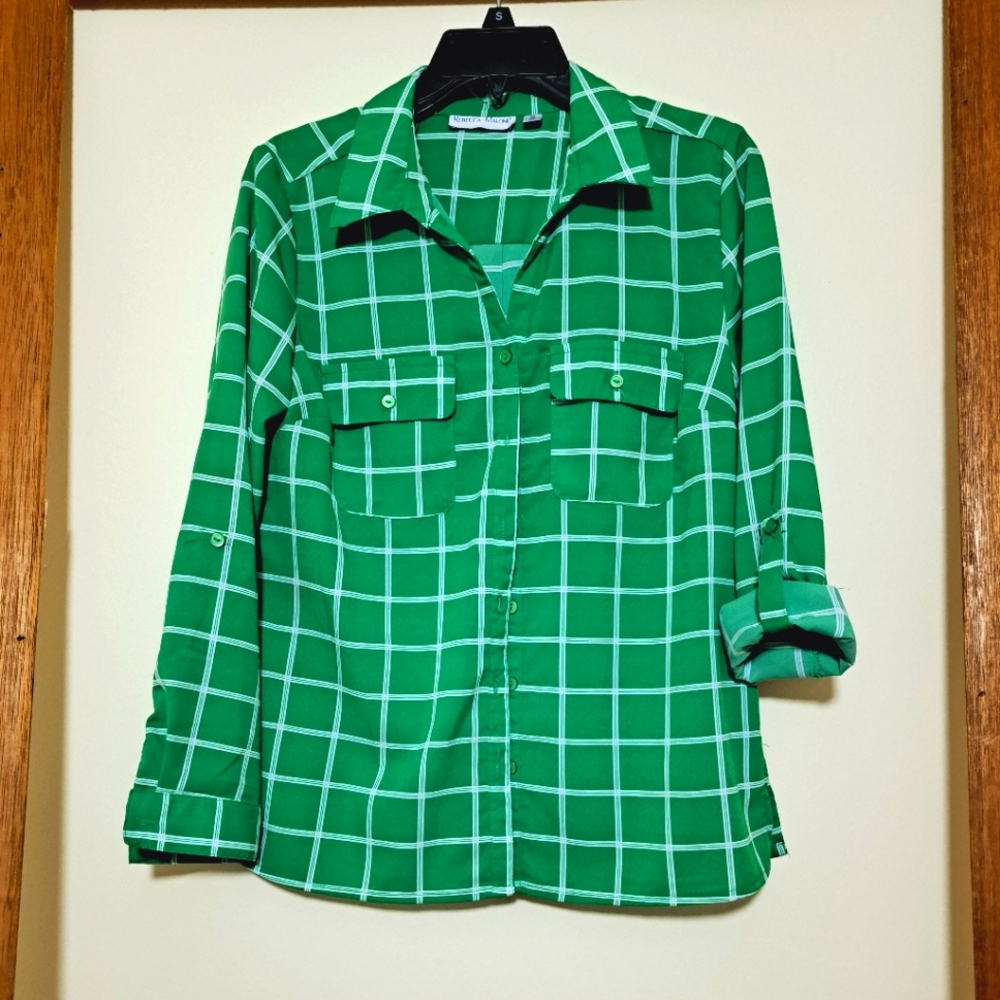 Rebecca Malone Long-Sleeve Blouse, Small